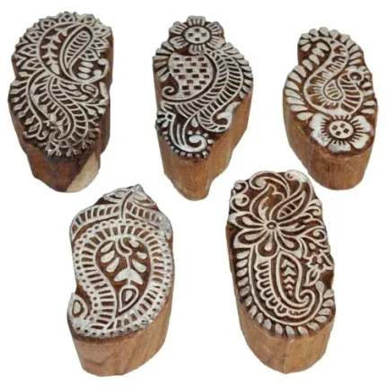 Wooden Printing Blocks Stamp for Textile Printing Heena Printing